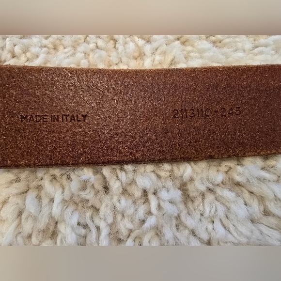 Vintage Polo Ralph Lauren Made In Italy Brown Leather Belt - Picture 8 of 8